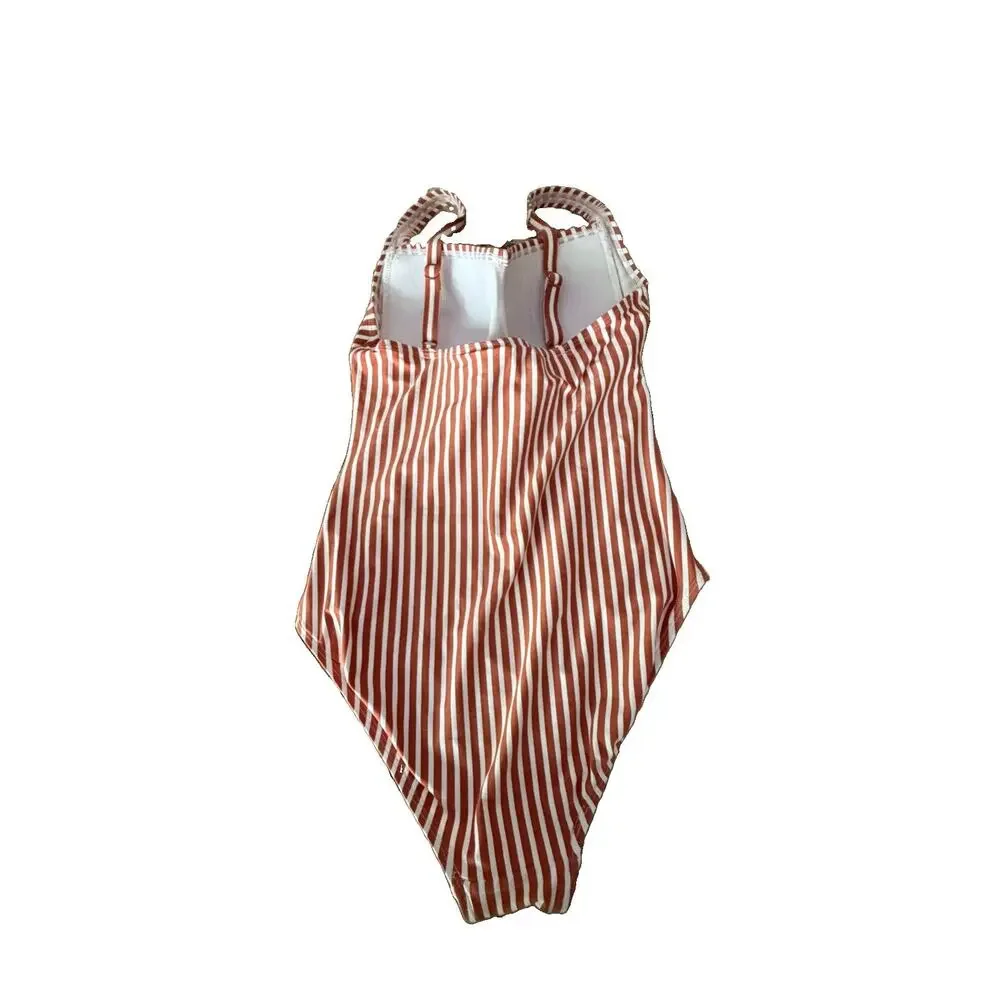 NipTuck Tummy Control Copper Striped One Piece Bathing Suit Sz 6